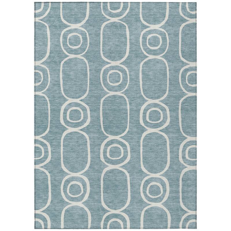 Machine Washable Indoor/ Outdoor Modern Vibe Chantille Rug