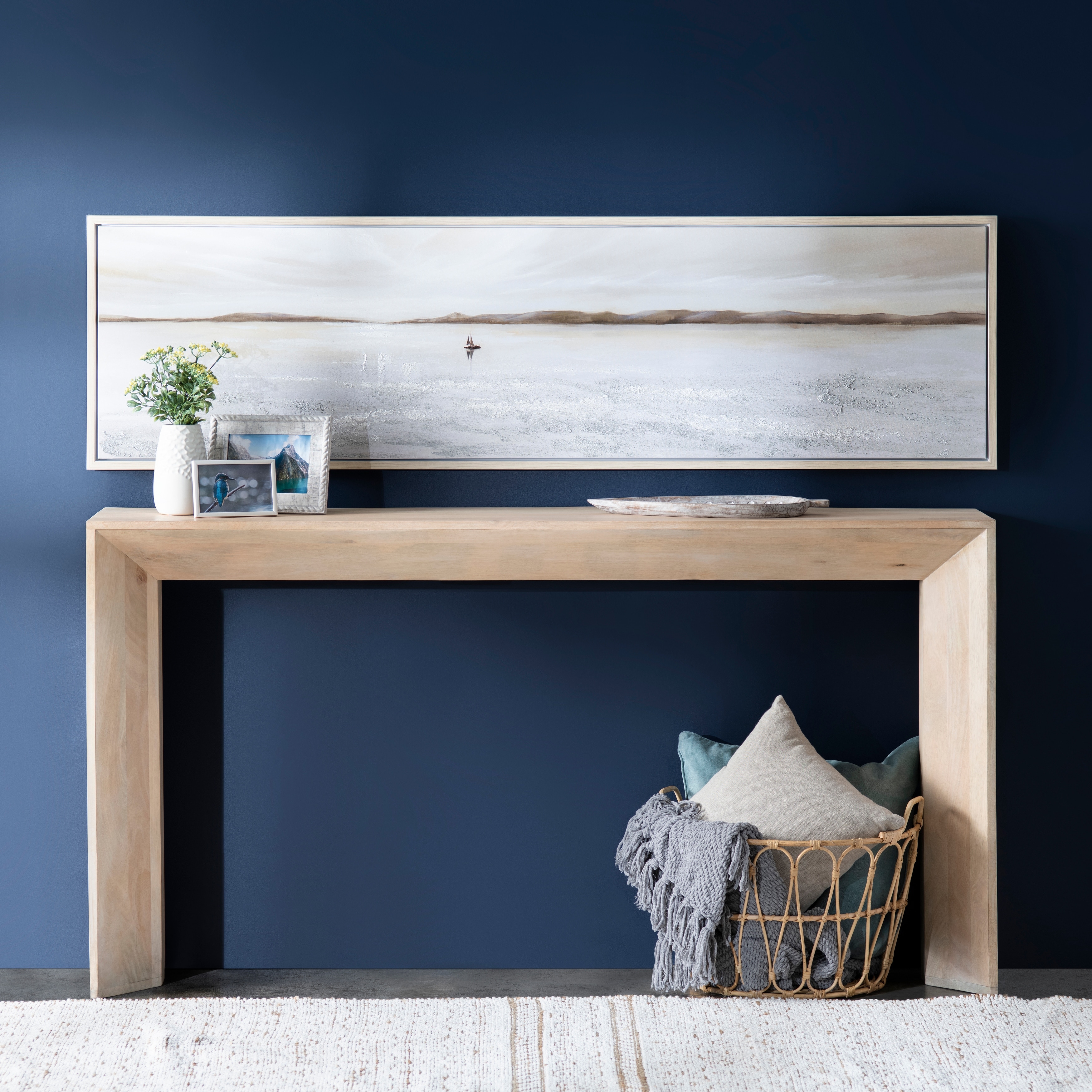 68 in. Brown Solid Wood Accent_Console_Sofa Table