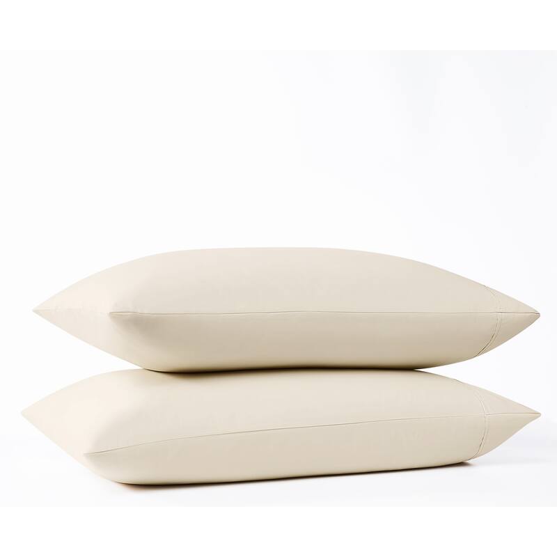 Vince Camuto 1200TC Cotton Blend Cooling Pillowcase Pair - King - Cream