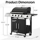 preview thumbnail 3 of 7, 3-Burner Propane Grill with Side Burner, Locking Wheels, 395 Sq. In. Cooking Area, 36,000 BTU