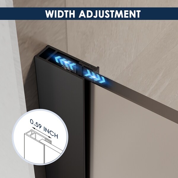 Elegant Frameless Fixed Glass Panel Shower Doors 72inch High with