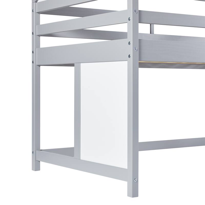 Walker Edison Wood Low Loft Bed