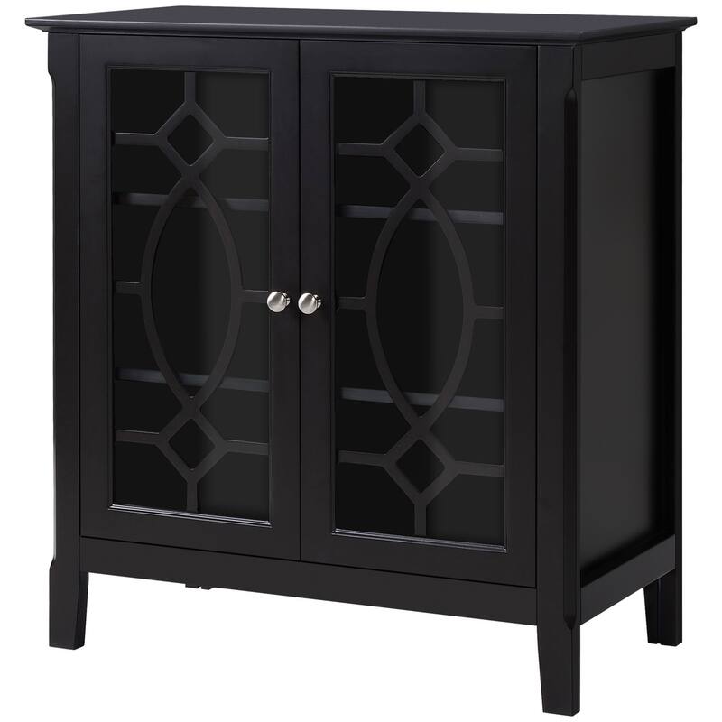 Kitchen Sideboard Buffet Storage Cabinet with Framed Glass Doors, Adjustable Shelves, and Versatile Use, for Dining Living Room