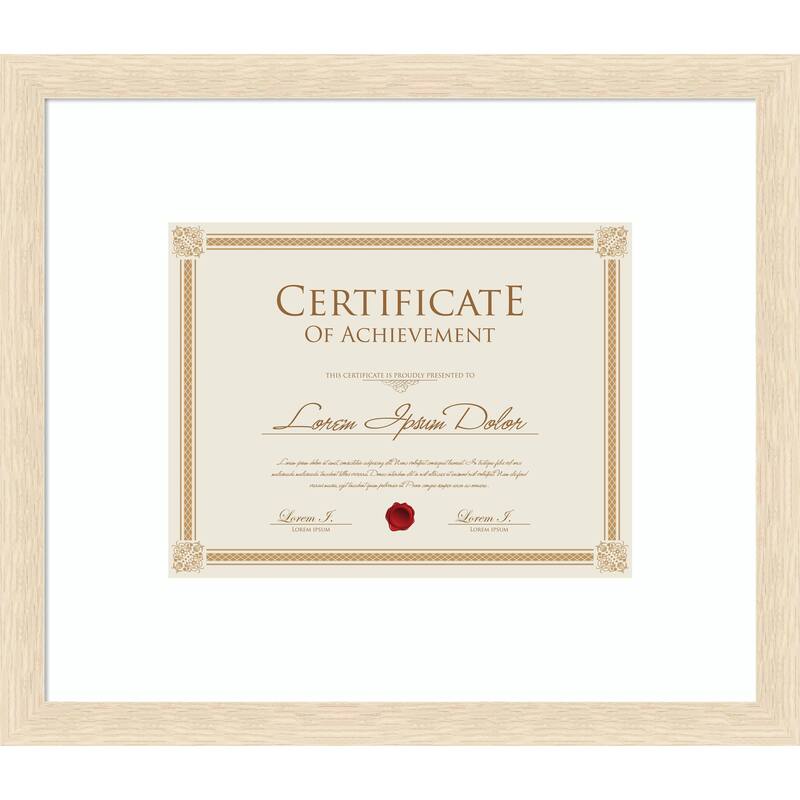 Woodgrain Stripe Blonde Framed Picture Frame, Photo Frame - 17x14.5 Matted to 11x9 - Woodgrain Stripe Blonde