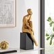 preview thumbnail 23 of 24, Lady Antoinette Resin Sculpture with Base - N/A Bronze/BlackBase