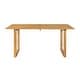 preview thumbnail 2 of 8, Christopher Knight Home - Mykonos Solid Acacia Wood Outdoor Dining Table with Slatted Tabletop and Square Sled Legs