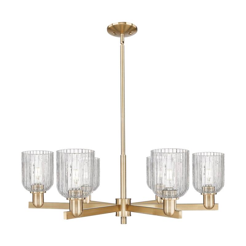 Innovations LightingDowntown Urban - Bridal Veil - 6 Light 35" Stem Hung Chandelier