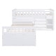 preview thumbnail 5 of 14, White Twin Size Solid Wood L-shaped Loft Bed with Drawers