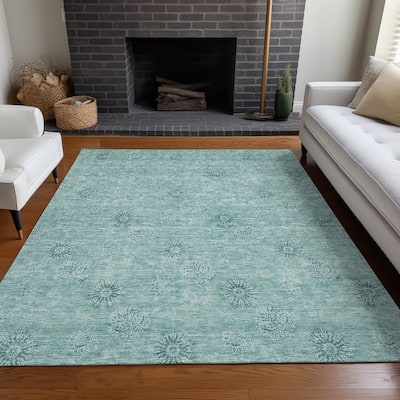 Premium Washable Super Soft Floral Imprints Mayfield Rug
