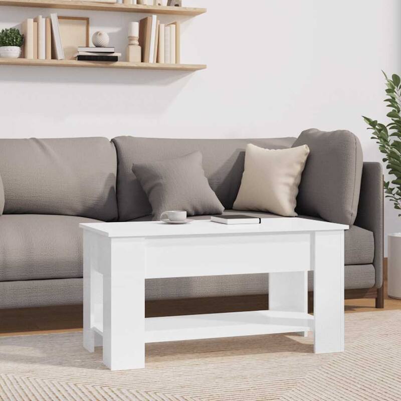 vidaXL Coffee Table Lift Top End Table Accent Side Sofa Table Engineered Wood - 39.8" x 19.3" x 20.5"