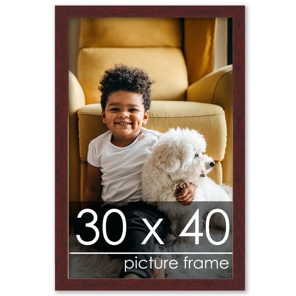 30x40 Traditional Mahogany Wood Picture Frame Complete with Frame