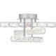 preview thumbnail 3 of 5, Comet Integrated LED Polished Chrome Semi-Flush Mount