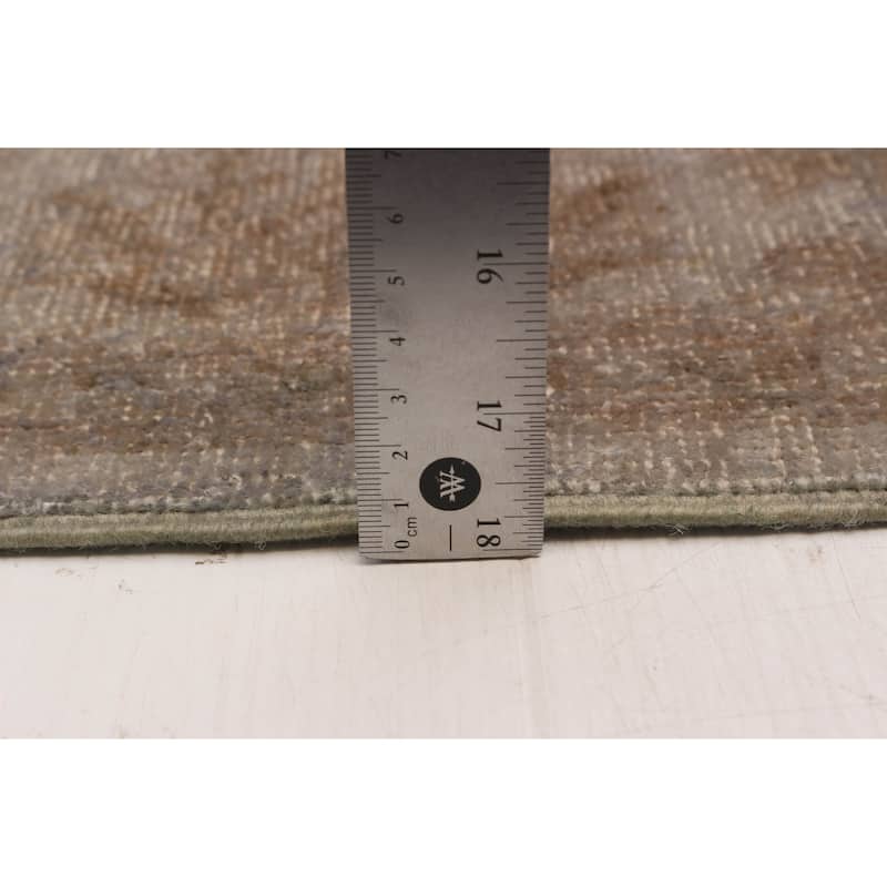 ECARPETGALLERY Hand-knotted Vibrance Light Grey Wool Rug - 4'6 x 6'8