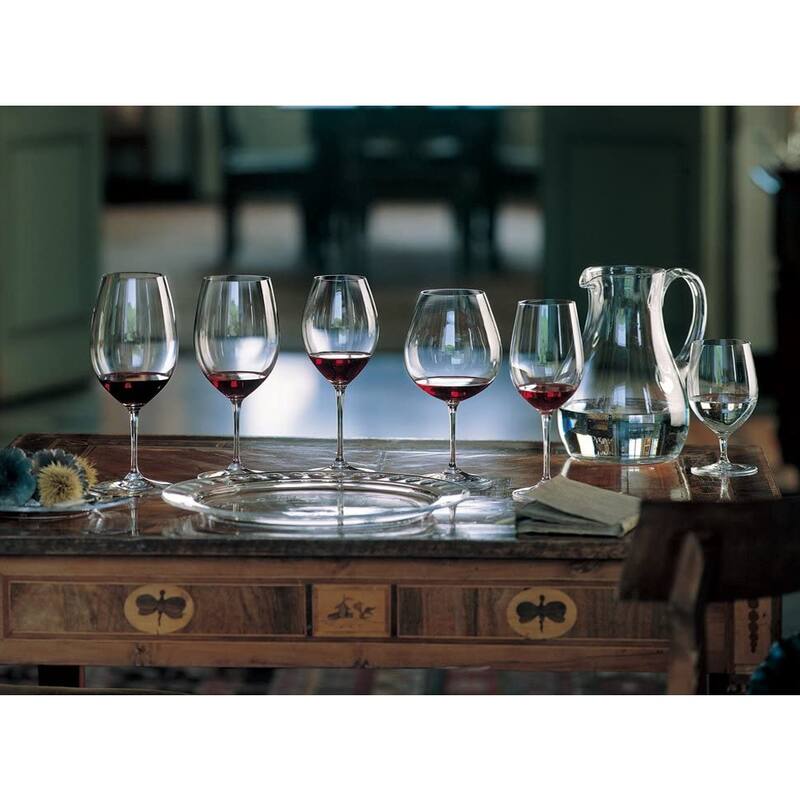 Riedel 5.6 Ounce Vinum Champagne & Wine Flute Clear Crystal Glass Set, (2 Pack)