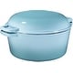 preview thumbnail 16 of 37, 2-in-1 Enameled Cast Iron Double Dutch Oven and Skillet Lid