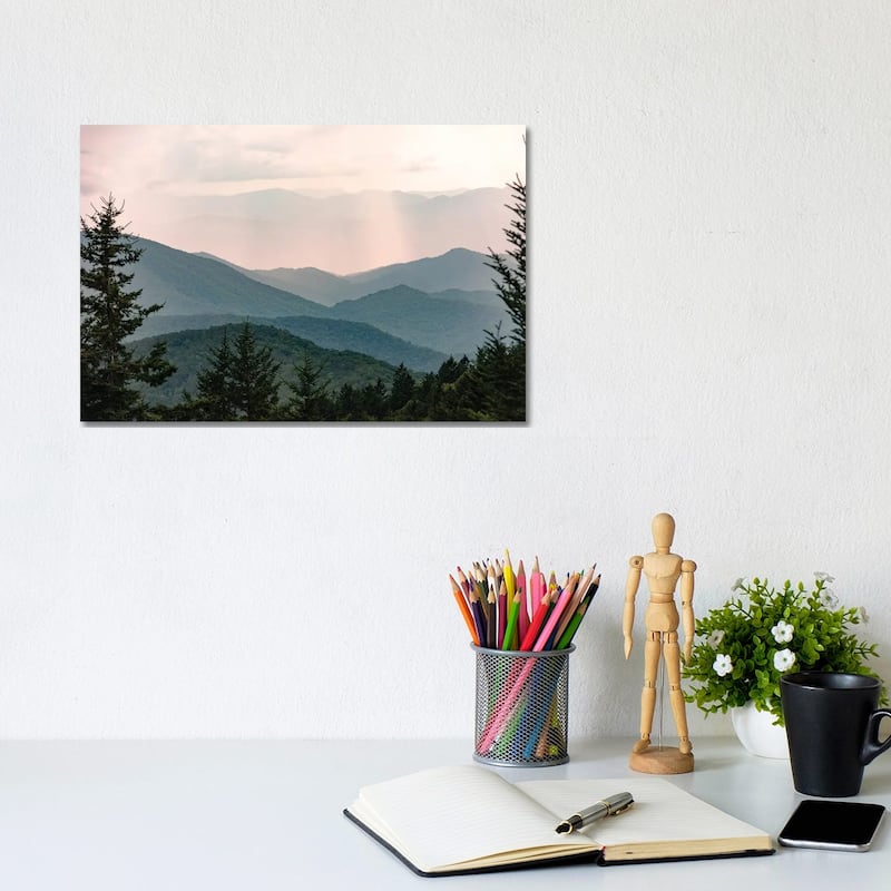 iCanvas "Smoky Mountain Pastel Sunset National Park Adventure" by Nature Magick Canvas Print - 8x12x0.75