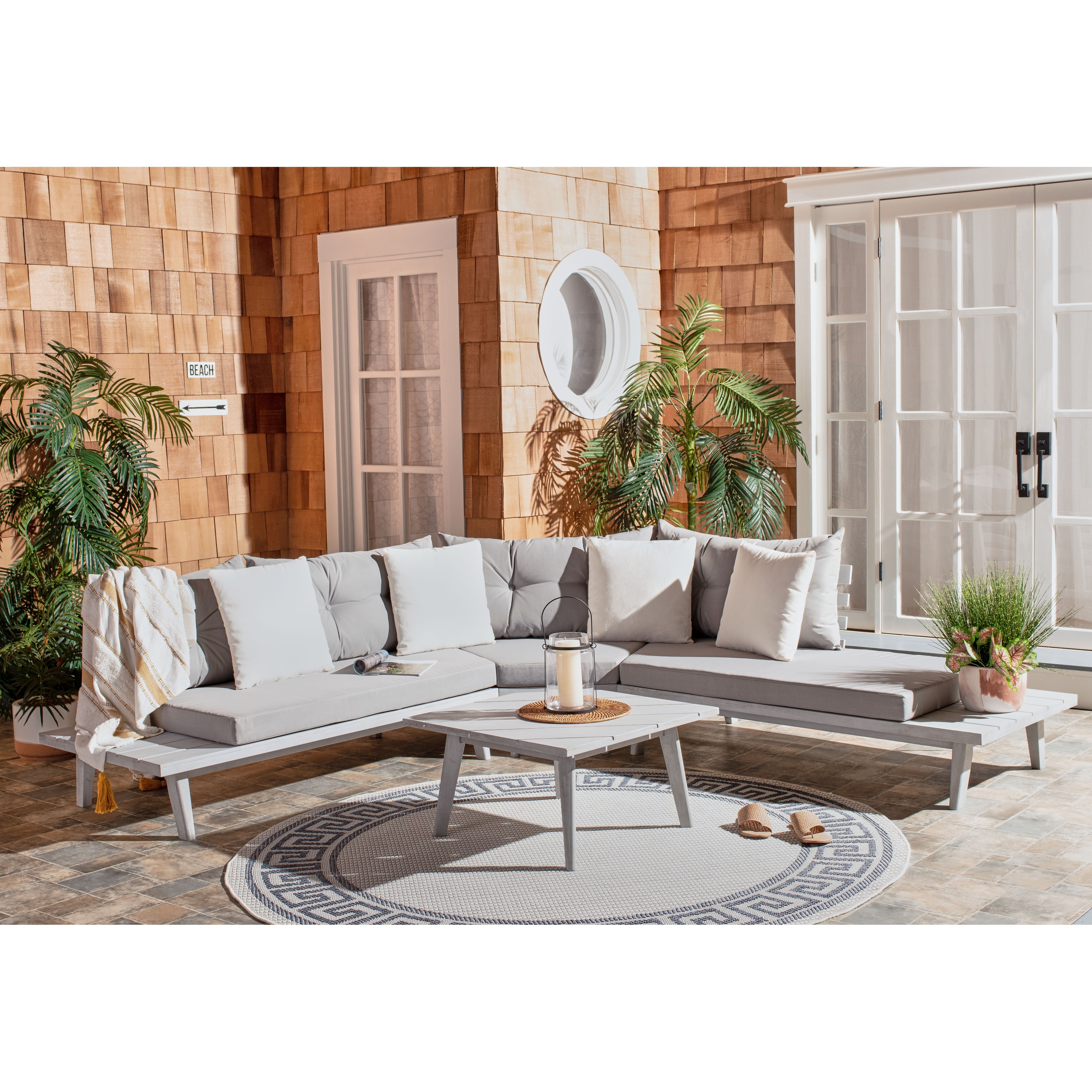 Safavieh outdoor living granton 5 pc shop living set