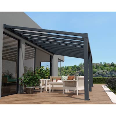 Stockholm 11ft. Gray/Clear Aluminum Patio Cover