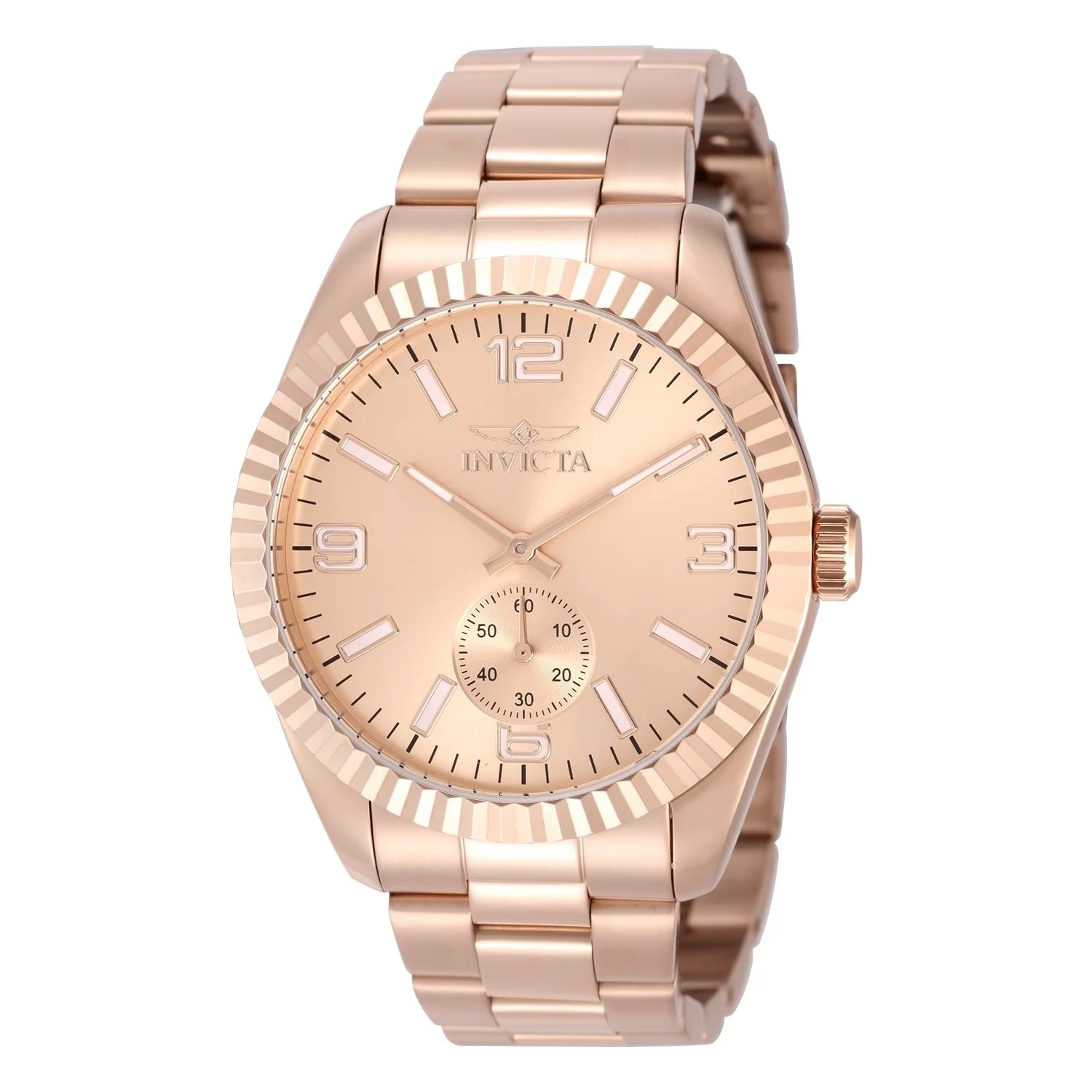 Invicta Men's 49393 Specialty Quartz 3 Hand Rose Gold Dial Watch