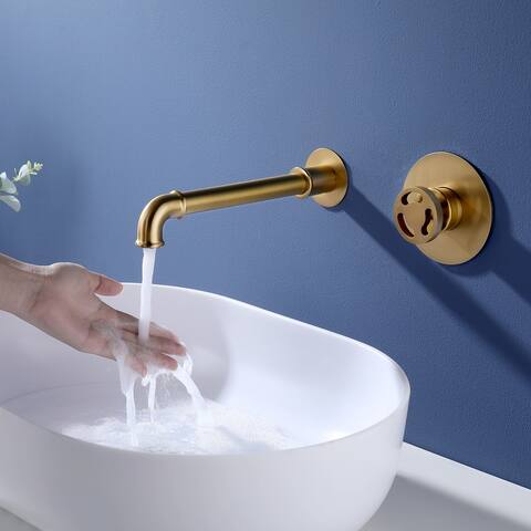 Two-hole Single-handle In-wall Bathroom Basin Faucet