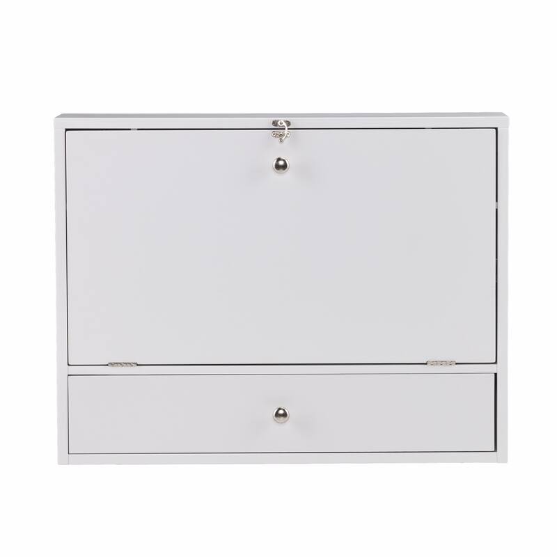 White Wall Mount Folding Desk