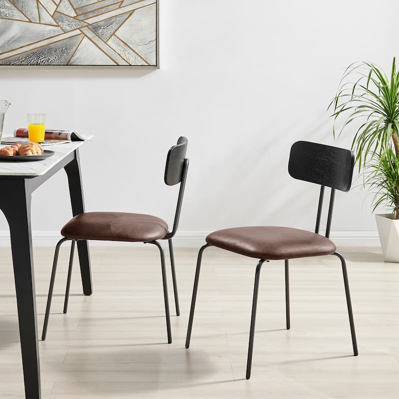 NPD Furniture Judith PU Dining Side Chair (Set of 4)