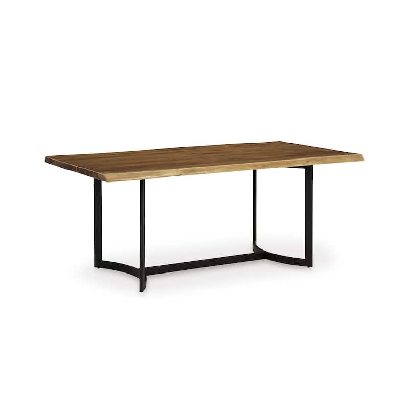 Signature Design by Ashley Fortmaine Brown/Black Dining Table - 72.25" W x 38.63" D x 30.63" H