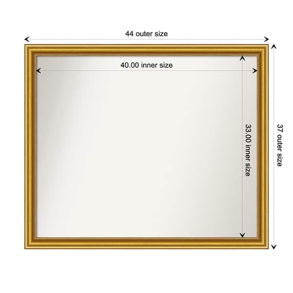 dimension image slide 54 of 93, Wall Mirror Choose Your Custom Size - Extra Large, Townhouse Gold Wood