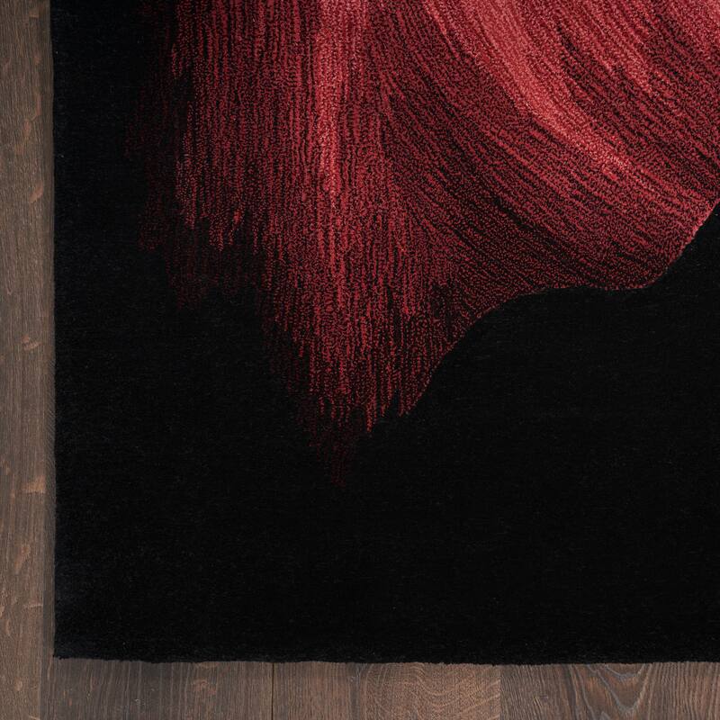 Nourison Prismatic Indoo Abstract Area Rug - 9' 9" x 13' 9" - Black - Rectangle