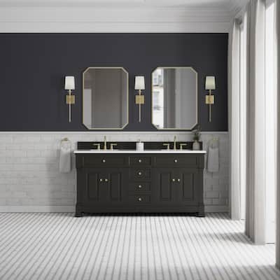 Brookfield 72" Double Vanity, Black Onyx