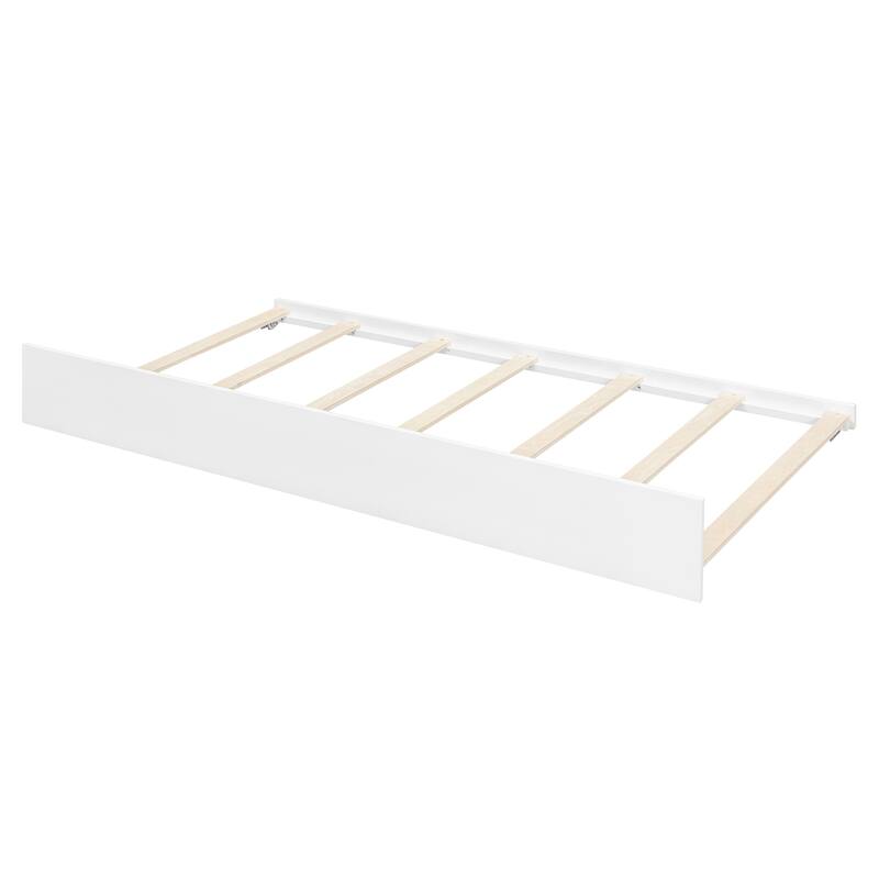 Kids Full Size House Bed with Pull-Out Trundle and Headboards Durable Pine Construction