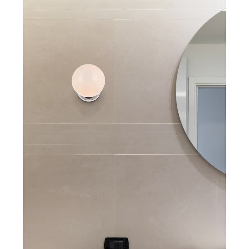 Miko Six inch Dual Flush Mount and Bath Sconce with Frosted Glass - N/A