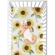 preview thumbnail 4 of 4, Sweet Jojo Designs Yellow, Green and White Boho Floral Sunflower Collection Girl Fitted Crib Sheet - Farmhouse Watercolor Flower