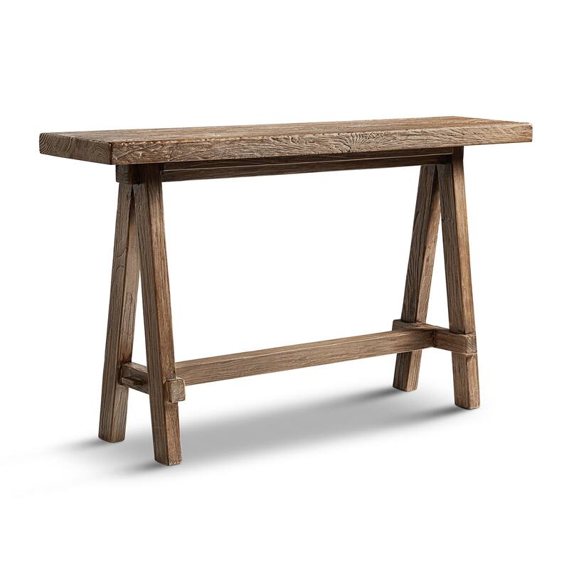Jennifer Taylor Home Hawthorne 60" Solid Reclaimed Elm Trestle Console Table