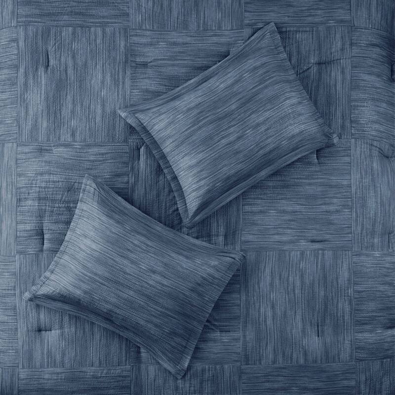 GDF Studio - Printed Seersucker Comforter Set with Decorative Pillows