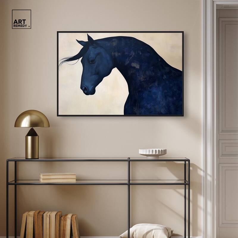 Blue Horse I Canvas by Art Remedy