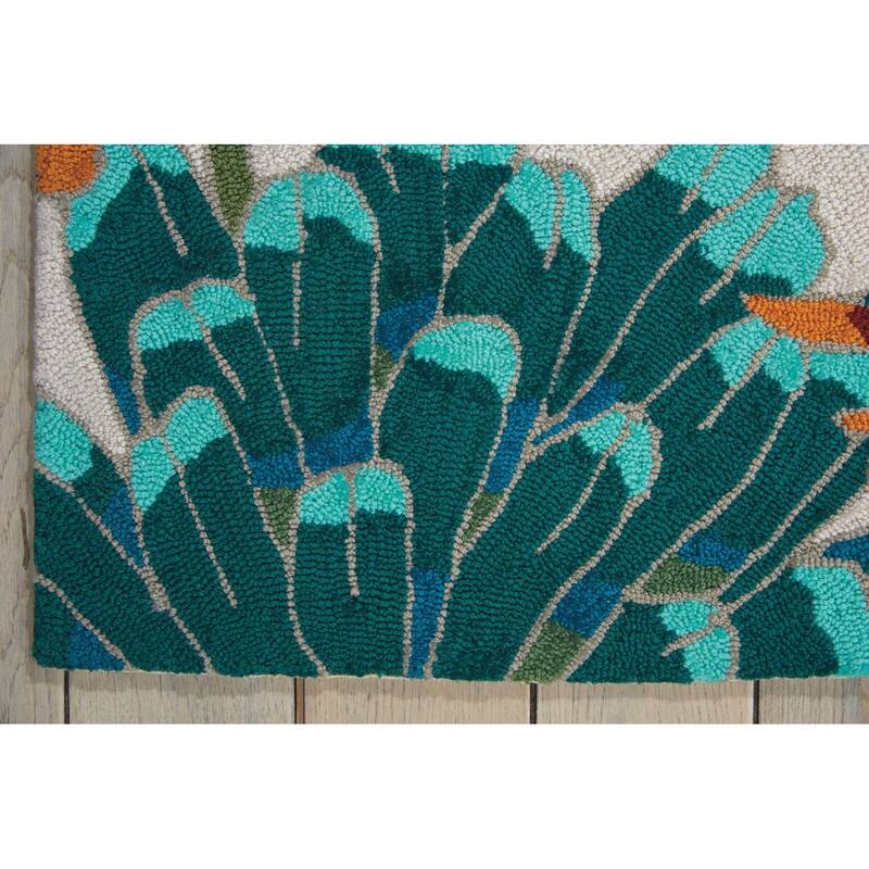 Getuh Abstract Floral Traditional Stain Resistant Area Rug By HomeRoots - 96' X '27' X '0.5