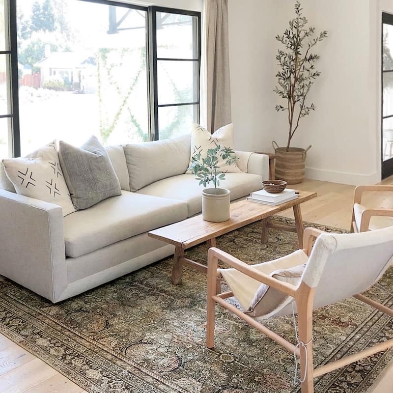 Alexander Home Isabelle Olive Tone Oriental Pattern Printed Area Rug