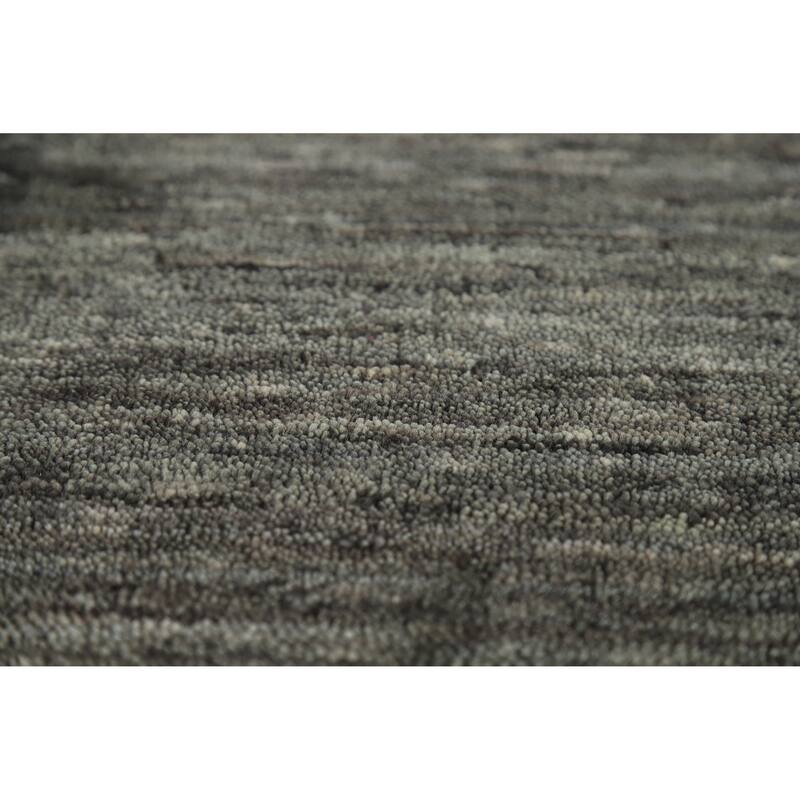 Charcoal Gabbeh Indian Rug Handmade Modern Wool Carpet - 2'7" x 5'7"