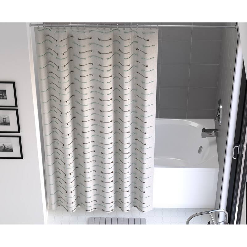 Dash Cotton Fabric Shower Curtain - 70" X 72"