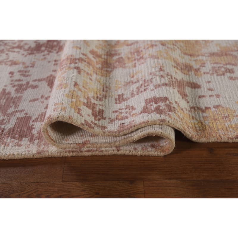 All-Over Abstract Rug Handmade Wool Carpet - 7'9"x 9'10"