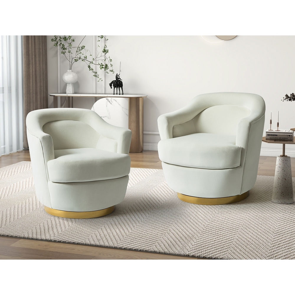Ivory barrel chair cheap