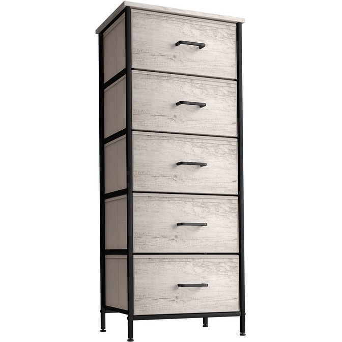 Dresser w/ 5 Drawers Furniture Tall Storage Organizer Unit for Bedroom