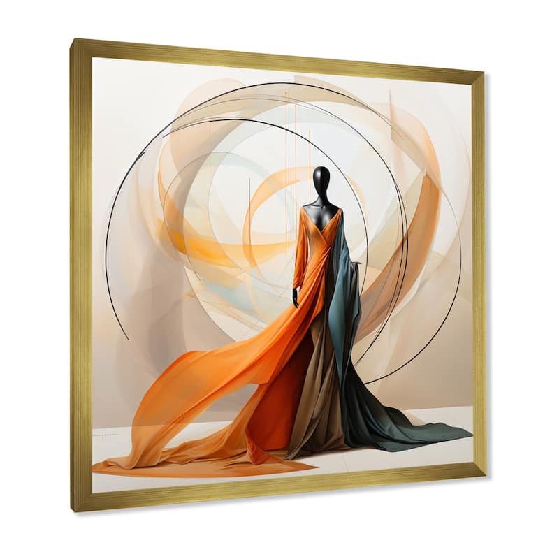 Designart "Abstract Contemporary African Dancer I" African American Woman Framed Wall Art Living Room