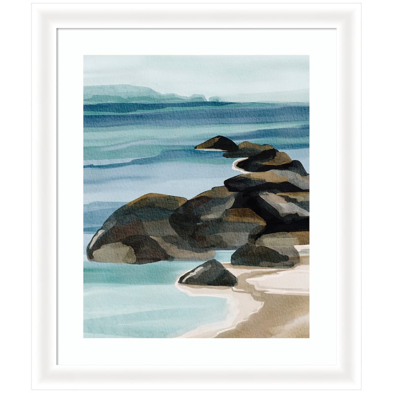 Kate and Laurel Framed Art Ocean Breeze ll by Nikita Jariwala - 23x27 - White