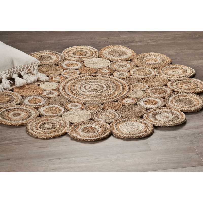 Sevita Braided Organic Jute Circle Area Rug