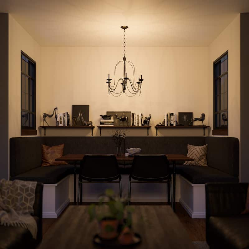Kenroy Home Pannier 6-Light Chandelier - Oil Rubbed Bronze