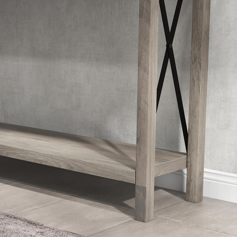 Woode Entryway Table, Sofa Table with Storage,with 2 Drawers