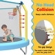 preview thumbnail 25 of 28, 55'' Kids Trampoline with Basketball Hoop and Safety Enclosure