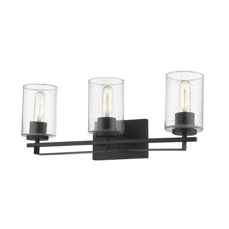 Modern Flush Mount Wall Light Fixture with Clear Bubble Glass Shade and LED Compatible for Bedroom